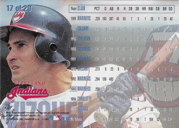 1995 Fleer Cleveland Indians #17 Omar Vizquel Back