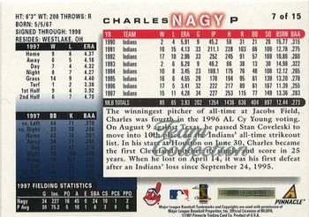 1998 Score Cleveland Indians #7 Charles Nagy Back