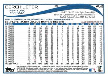 2014 Topps American League All-Stars #AL-2 Derek Jeter Back