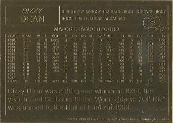 1996-03 Danbury Mint #33 Dizzy Dean Back