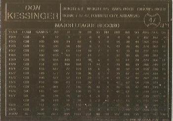 1996-03 Danbury Mint #47 Don Kessinger Back