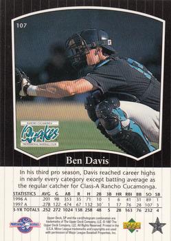 1998 SP Top Prospects #107 Ben Davis Back