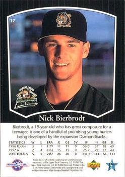 1998 SP Top Prospects #17 Nick Bierbrodt Back
