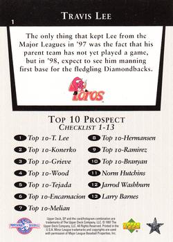 1998 SP Top Prospects #1 Travis Lee Back