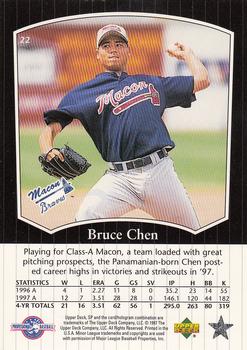 1998 SP Top Prospects #22 Bruce Chen Back