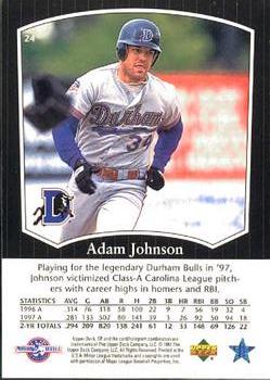 1998 SP Top Prospects #24 Adam Johnson Back
