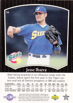 1998 SP Top Prospects #56 Jesse Ibarra Back