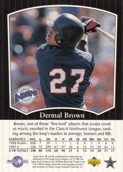 1998 SP Top Prospects #65 Dermal Brown Back