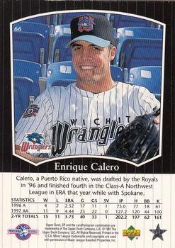 1998 SP Top Prospects #66 Kiko Calero Back