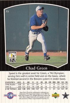 1998 SP Top Prospects #73 Chad Green Back