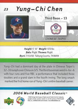 2006 Upper Deck World Baseball Classic Box Set #23 Yung-Chi Chen Back