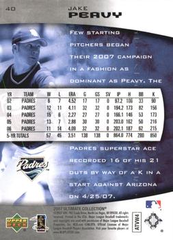 2007 Upper Deck Ultimate Collection #40 Jake Peavy Back