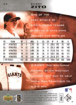 2007 Upper Deck Ultimate Collection #44 Barry Zito Back