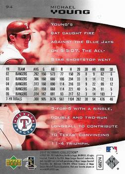 2007 Upper Deck Ultimate Collection #94 Michael Young Back