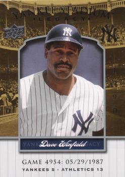 2008 Upper Deck Yankee Stadium Legacy #4954 Dave Winfield Front
