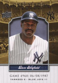 2008 Upper Deck Yankee Stadium Legacy #4960 Dave Winfield Front