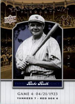 2008 Upper Deck Yankee Stadium Legacy #4 Babe Ruth Front