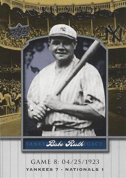2008 Upper Deck Yankee Stadium Legacy #8 Babe Ruth Front