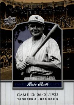 2008 Upper Deck Yankee Stadium Legacy #13 Babe Ruth Front