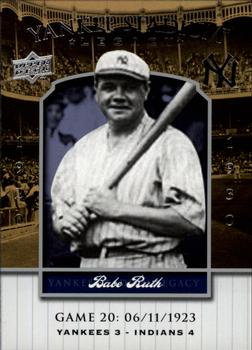 2008 Upper Deck Yankee Stadium Legacy #20 Babe Ruth Front