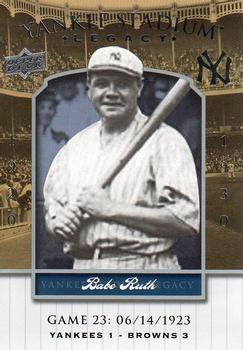 2008 Upper Deck Yankee Stadium Legacy #23 Babe Ruth Front