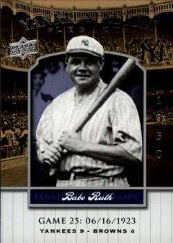 2008 Upper Deck Yankee Stadium Legacy #25 Babe Ruth Front