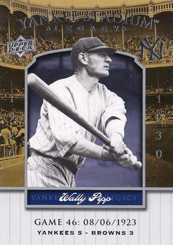 2008 Upper Deck Yankee Stadium Legacy #46 Wally Pipp Front
