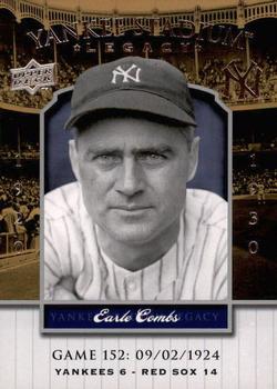 2008 Upper Deck Yankee Stadium Legacy #152 Earle Combs Front