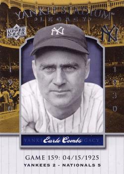 2008 Upper Deck Yankee Stadium Legacy #159 Earle Combs Front