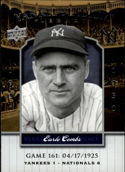 2008 Upper Deck Yankee Stadium Legacy #161 Earle Combs Front