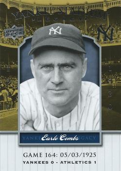 2008 Upper Deck Yankee Stadium Legacy #164 Earle Combs Front