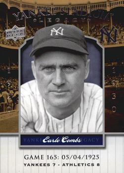 2008 Upper Deck Yankee Stadium Legacy #165 Earle Combs Front