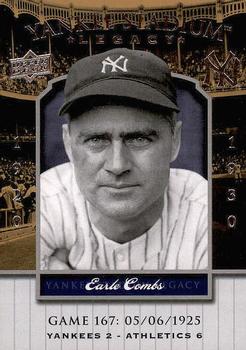 2008 Upper Deck Yankee Stadium Legacy #167 Earle Combs Front