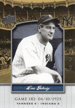2008 Upper Deck Yankee Stadium Legacy #182 Lou Gehrig Front