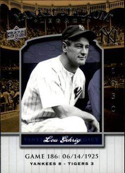 2008 Upper Deck Yankee Stadium Legacy #186 Lou Gehrig Front