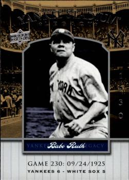 2008 Upper Deck Yankee Stadium Legacy #230 Babe Ruth Front