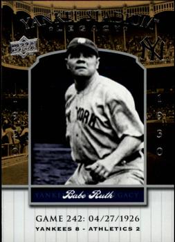 2008 Upper Deck Yankee Stadium Legacy #242 Babe Ruth Front