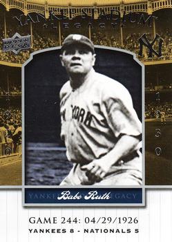 2008 Upper Deck Yankee Stadium Legacy #244 Babe Ruth Front