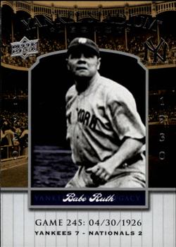 2008 Upper Deck Yankee Stadium Legacy #245 Babe Ruth Front