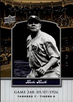 2008 Upper Deck Yankee Stadium Legacy #248 Babe Ruth Front