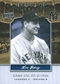 2008 Upper Deck Yankee Stadium Legacy #276 Lou Gehrig Front