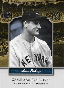 2008 Upper Deck Yankee Stadium Legacy #278 Lou Gehrig Front