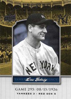 2008 Upper Deck Yankee Stadium Legacy #295 Lou Gehrig Front