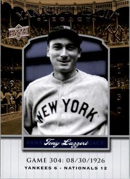 2008 Upper Deck Yankee Stadium Legacy #304 Tony Lazzeri Front