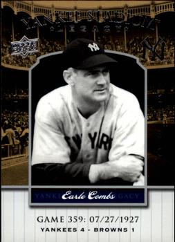2008 Upper Deck Yankee Stadium Legacy #359 Earle Combs Front
