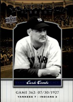 2008 Upper Deck Yankee Stadium Legacy #362 Earle Combs Front