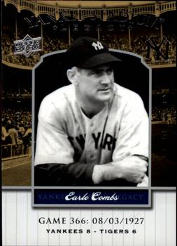 2008 Upper Deck Yankee Stadium Legacy #366 Earle Combs Front