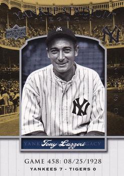 2008 Upper Deck Yankee Stadium Legacy #458 Tony Lazzeri Front