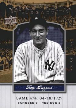 2008 Upper Deck Yankee Stadium Legacy #474 Tony Lazzeri Front