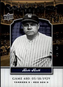 2008 Upper Deck Yankee Stadium Legacy #480 Babe Ruth Front